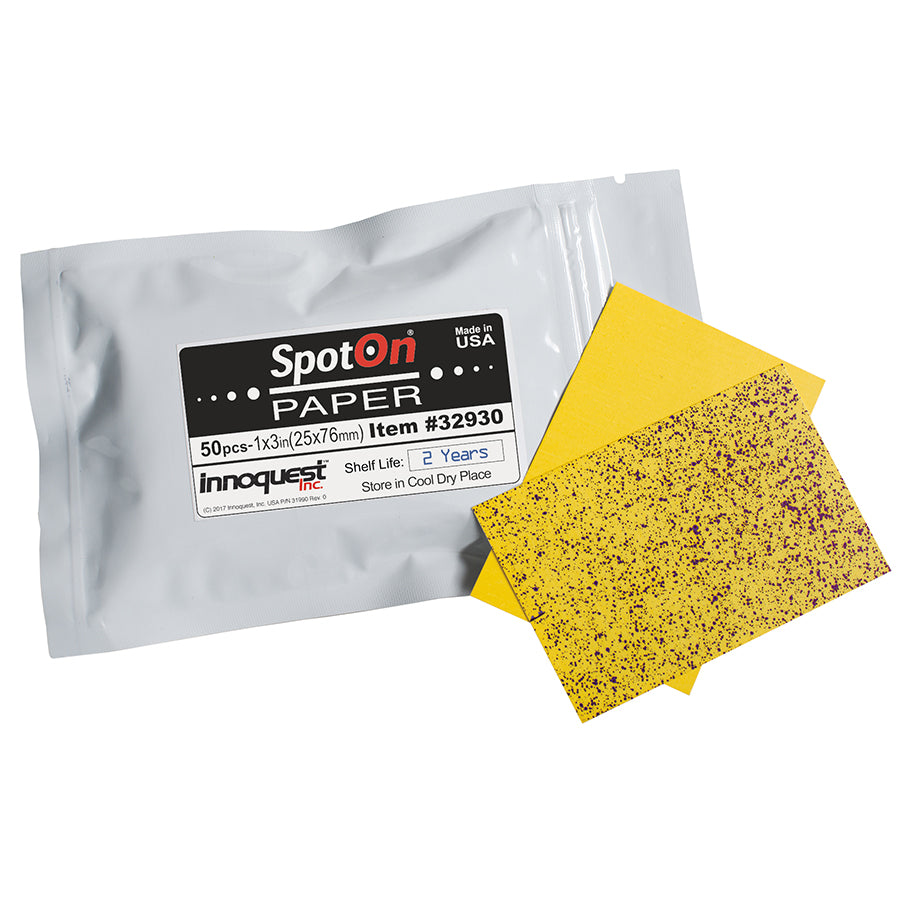 SpotOn® Water Sensitive Spray Paper 1"x3" Pieces