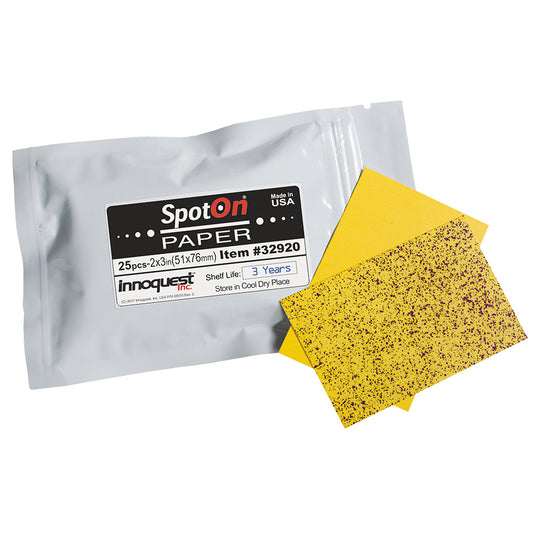 SpotOn® Water Sensitive Spray Paper 2"x3" Pieces